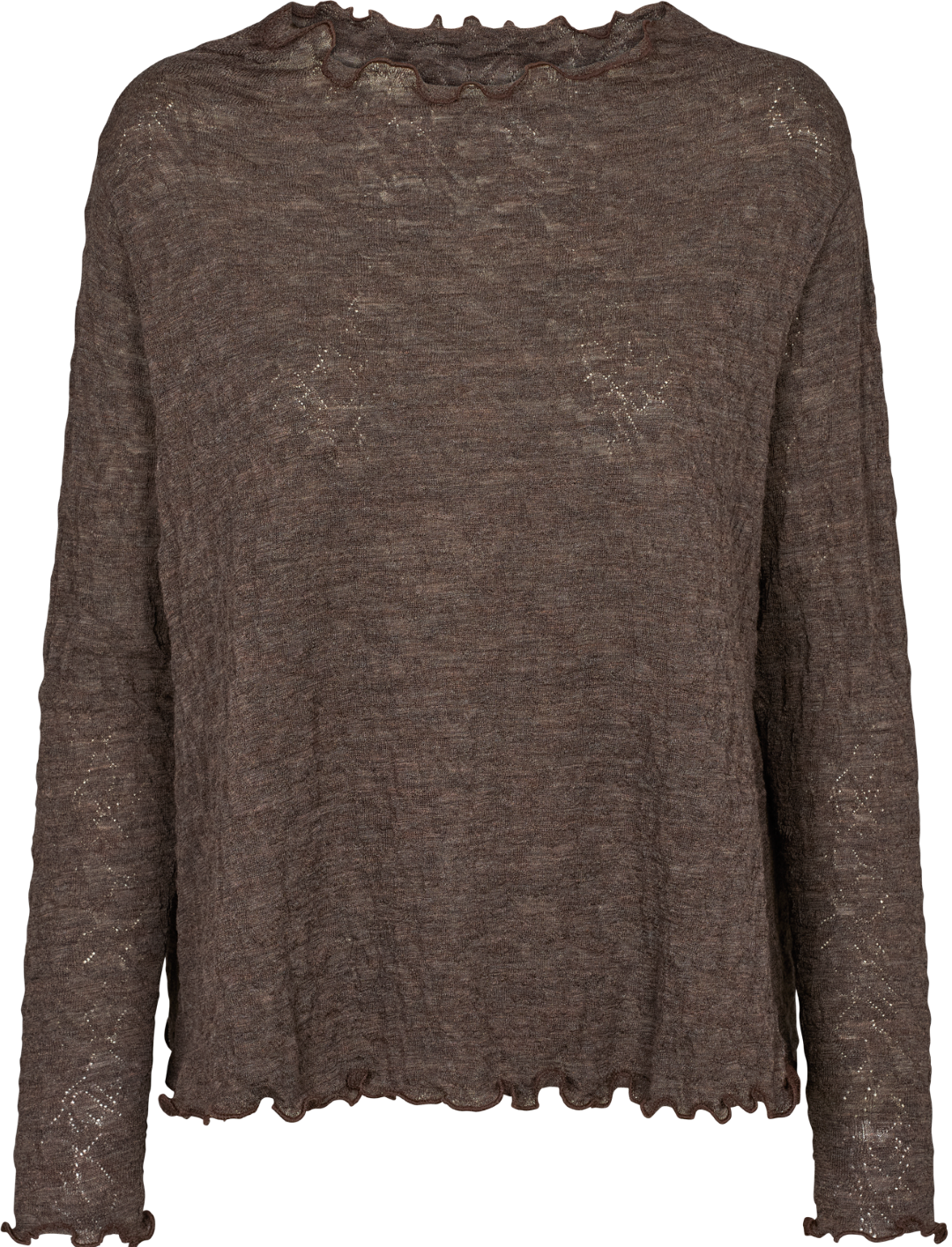 Oversize shirt jacquard merino
